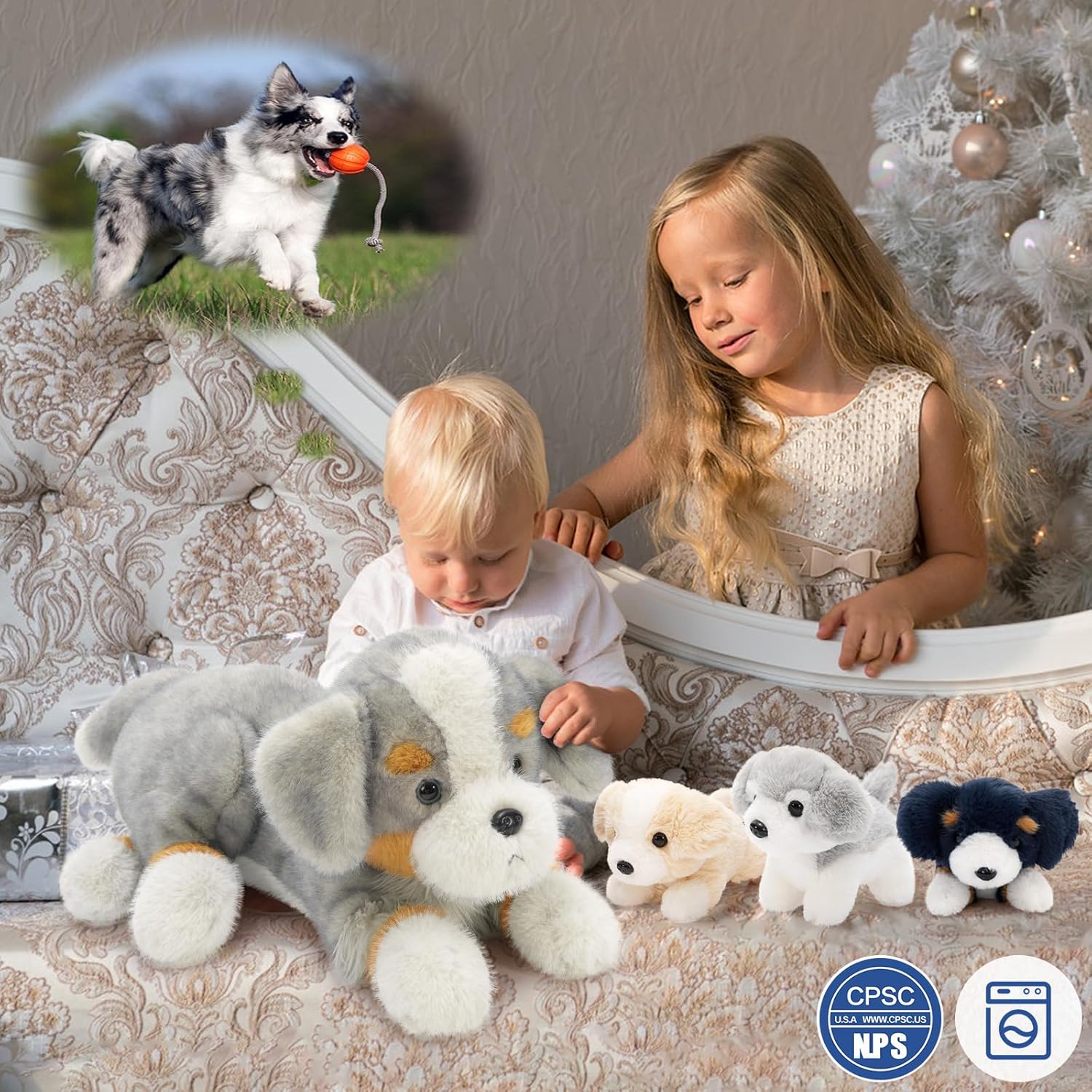 Tezituor 5Pcs Australian Shepherd Plush Set