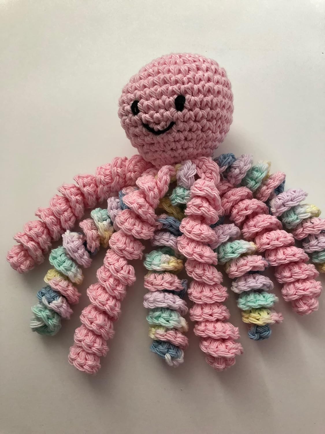 NeedlepointNmore Crochet Octopus Pink Preemie Toy