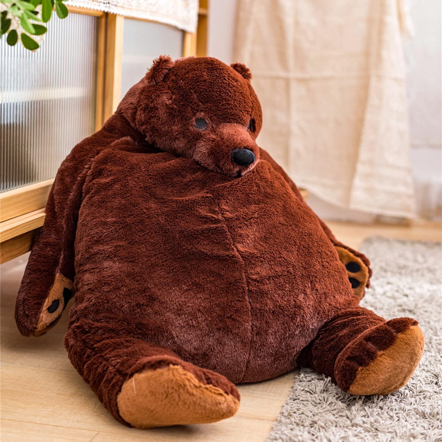 SNOWOLF Giant Cuddly Brown Teddy Bear Stuffed Animal