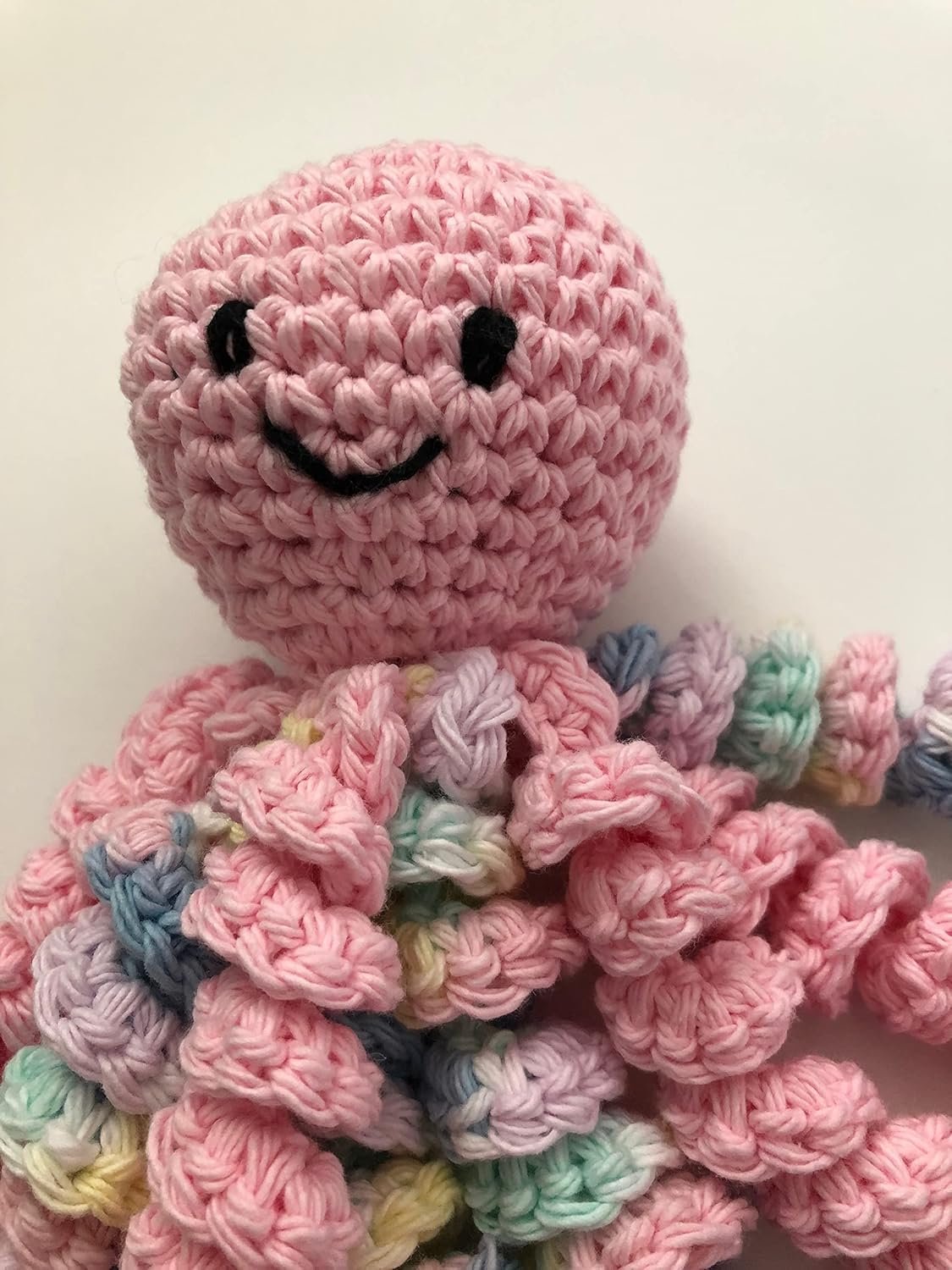 NeedlepointNmore Crochet Octopus Pink Preemie Toy