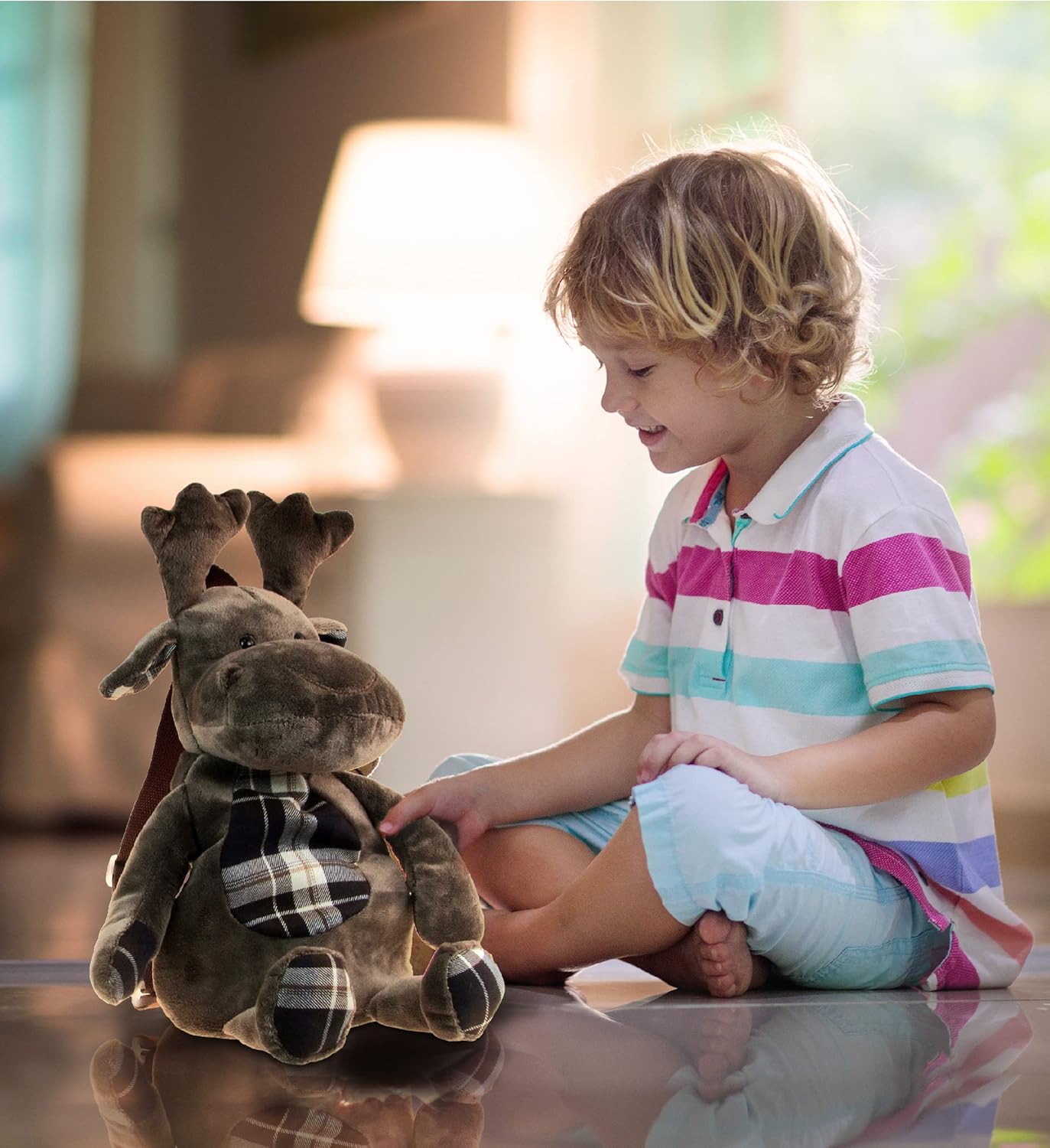 Puzzled DolliBu Moose Stuffed Animal Backpack - 14