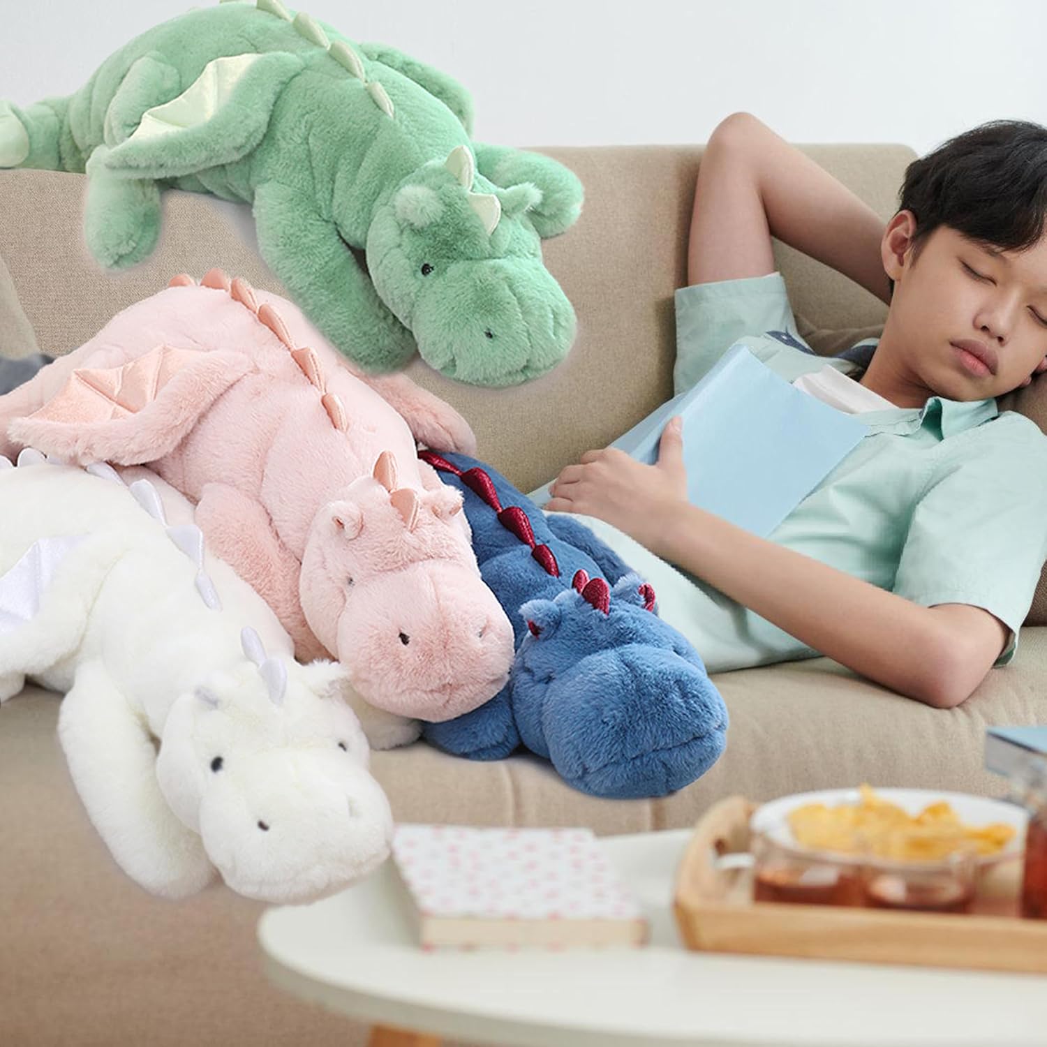 ARELUX 37in Dragon Plush Toy with Wings