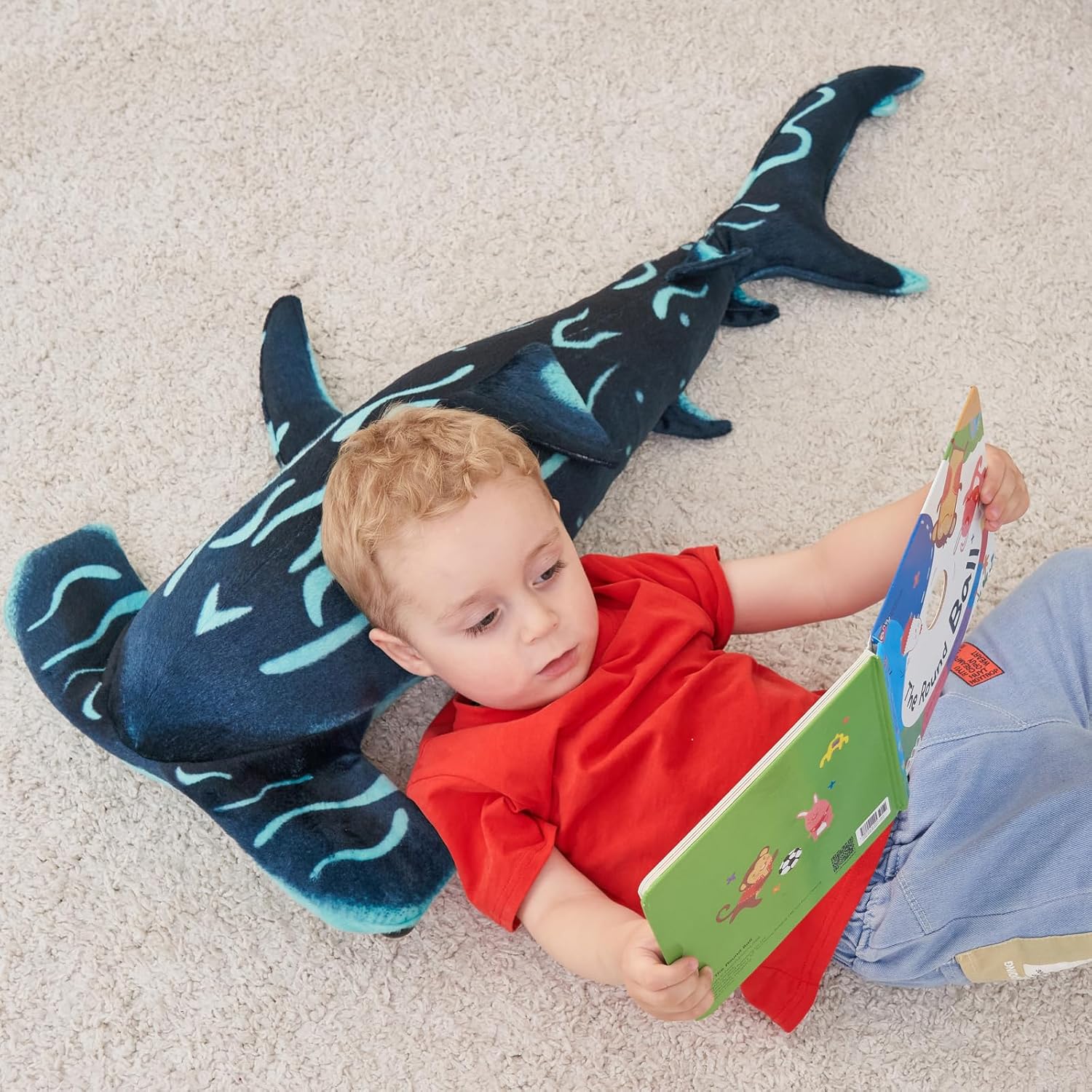 40 Inch Hammerhead Shark Plush Toy - Giant Huggable Stuffed Animal