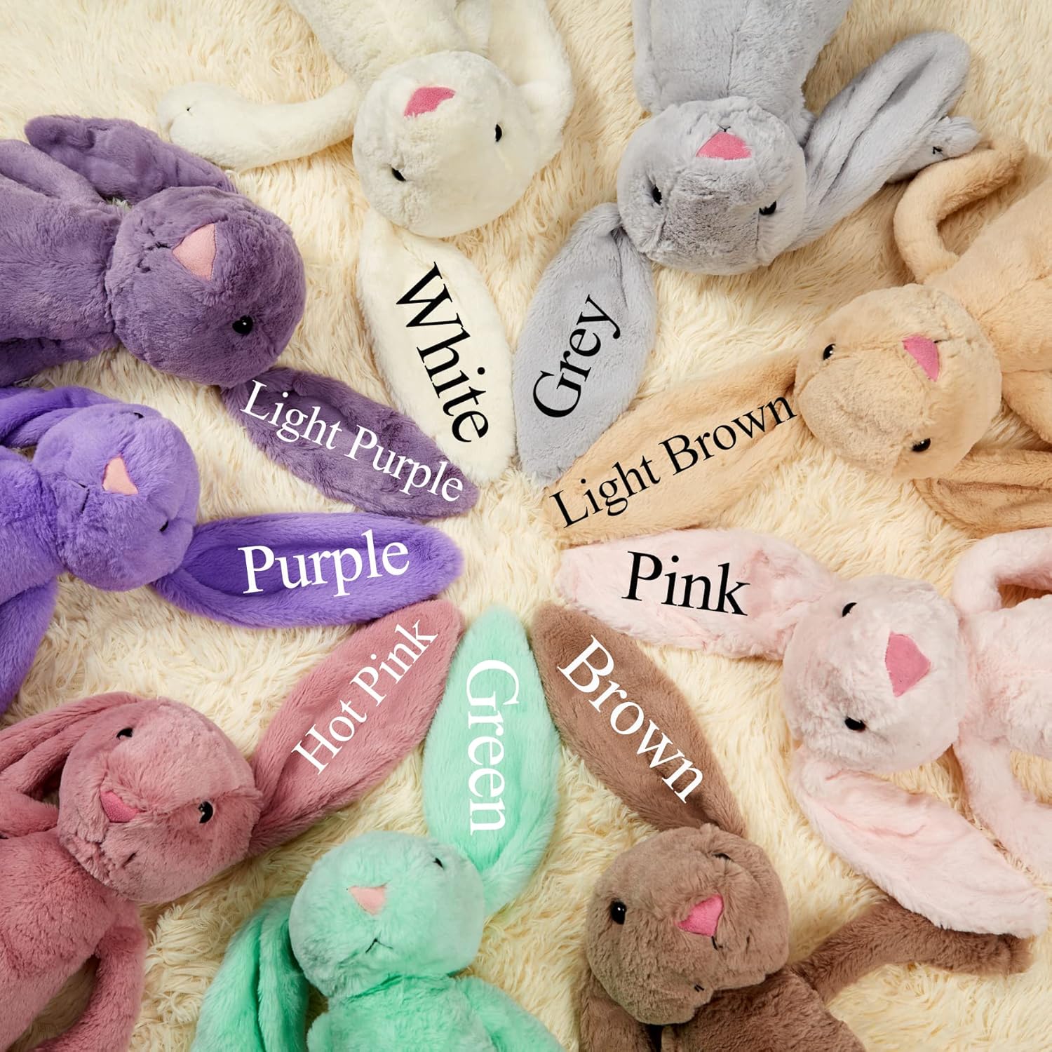 Personalized Valentines Bunny with Embroidered Name