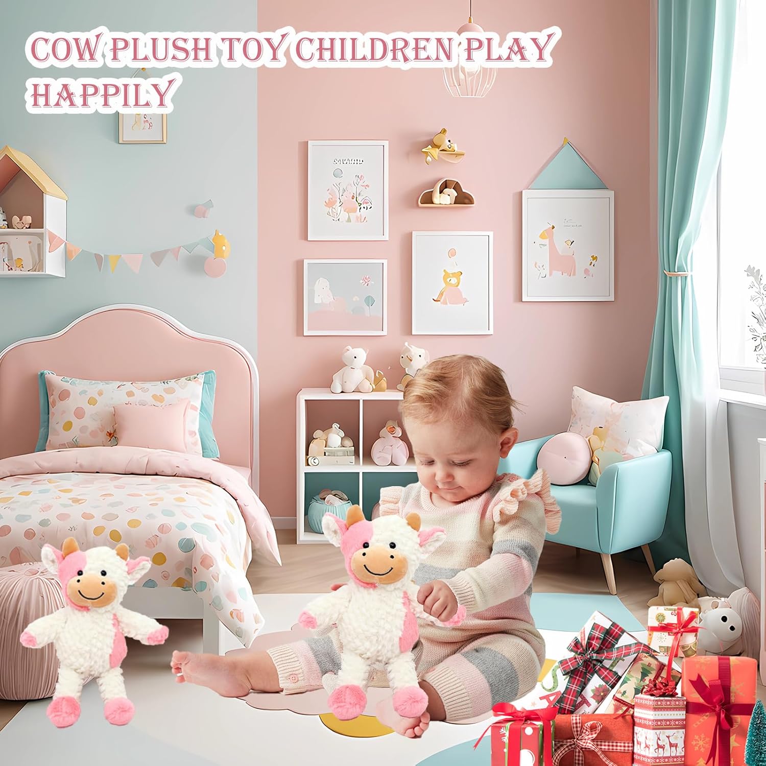Cute 118 Cow Plush Toy - Soft Stuffed Animal for Kids
