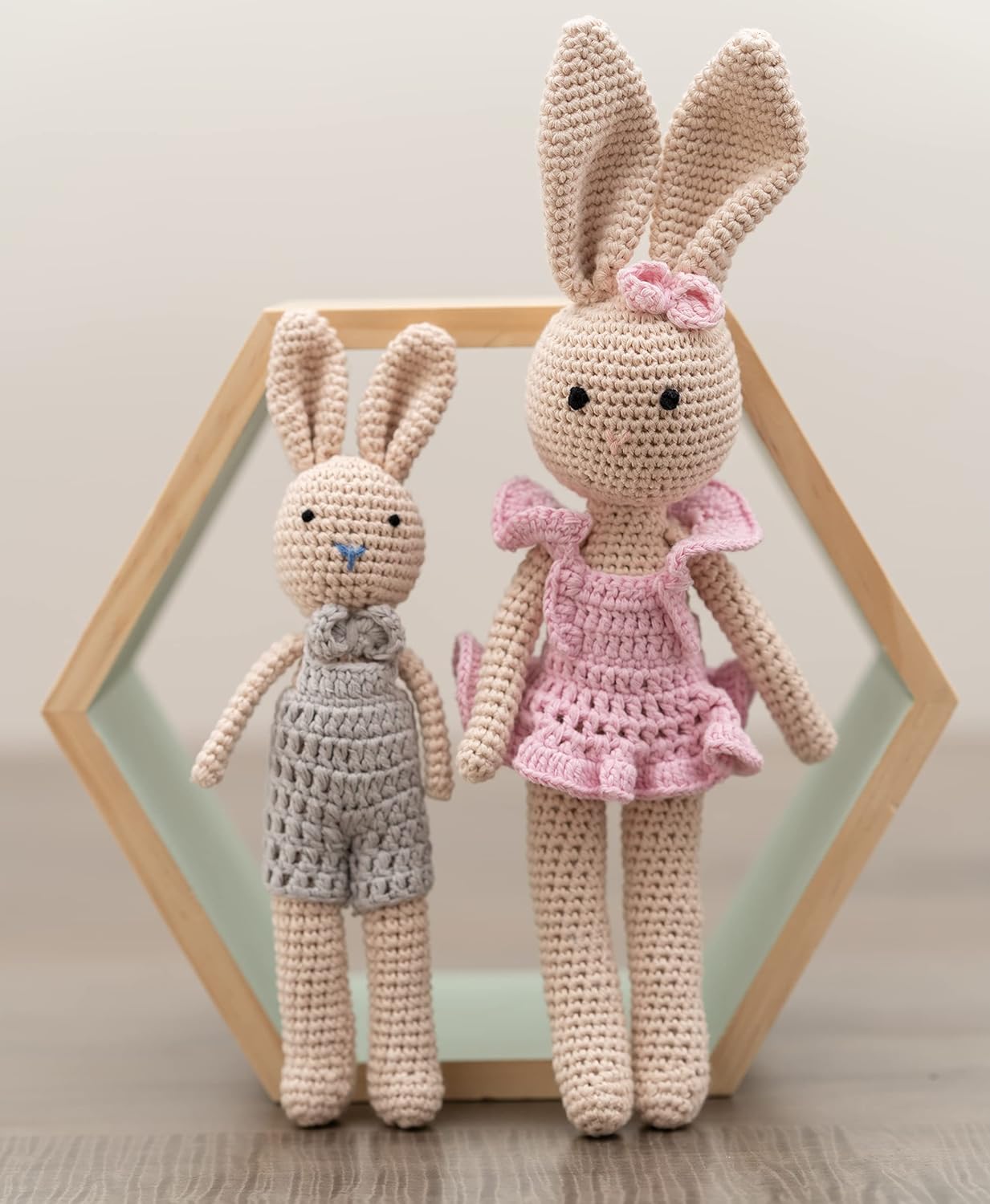 Bunny Family Handmade Crochet Plushie Doll Set