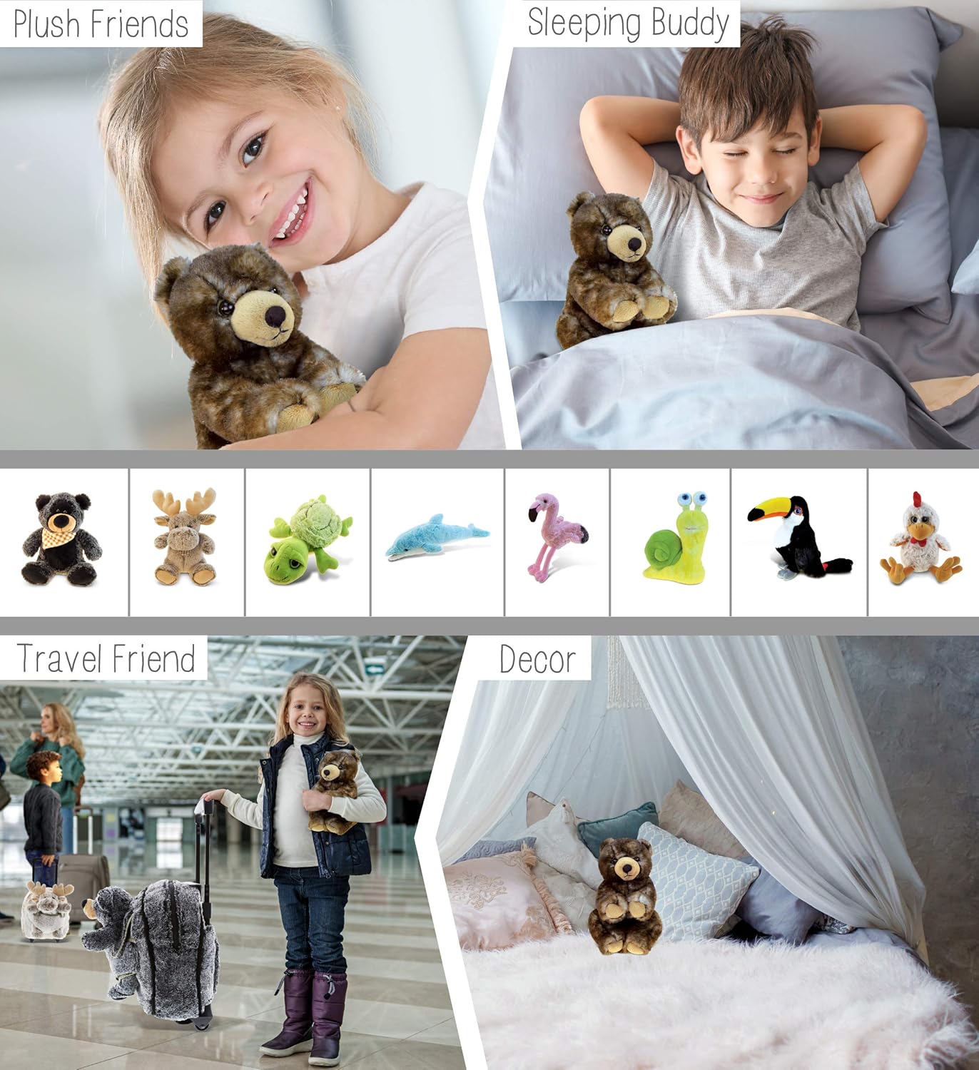 Puzzled DolliBu Plush Grizzly Bear Stuffed Animal - 55 Inches