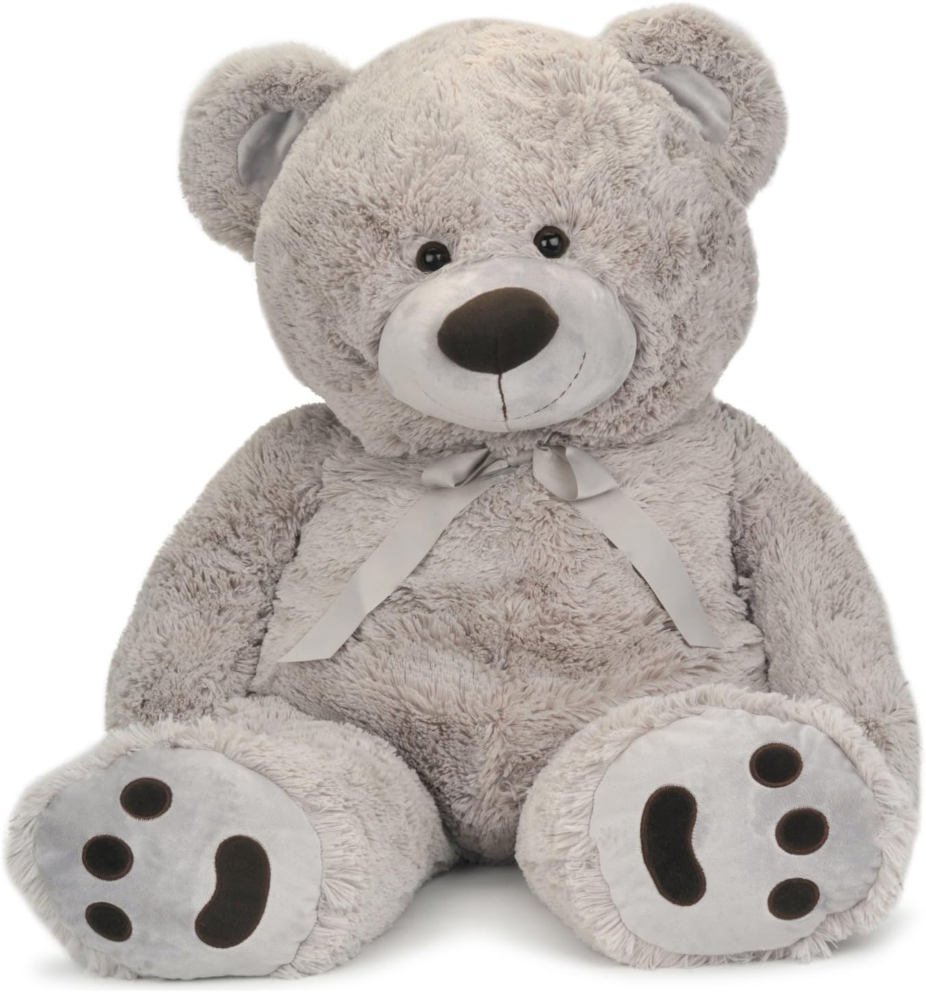 JOON Huge Teddy Bear - 38 Inches Light Gray Fluffy Faux Fur 1