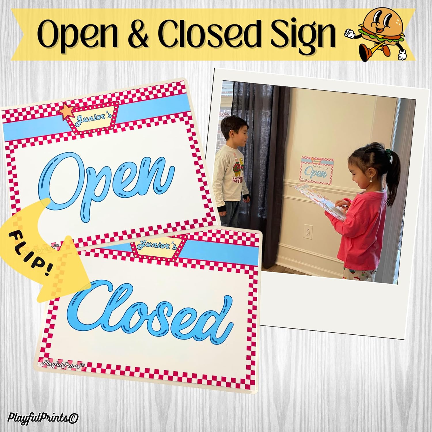 Jolly Juniors Diner Pretend Play Menu Set