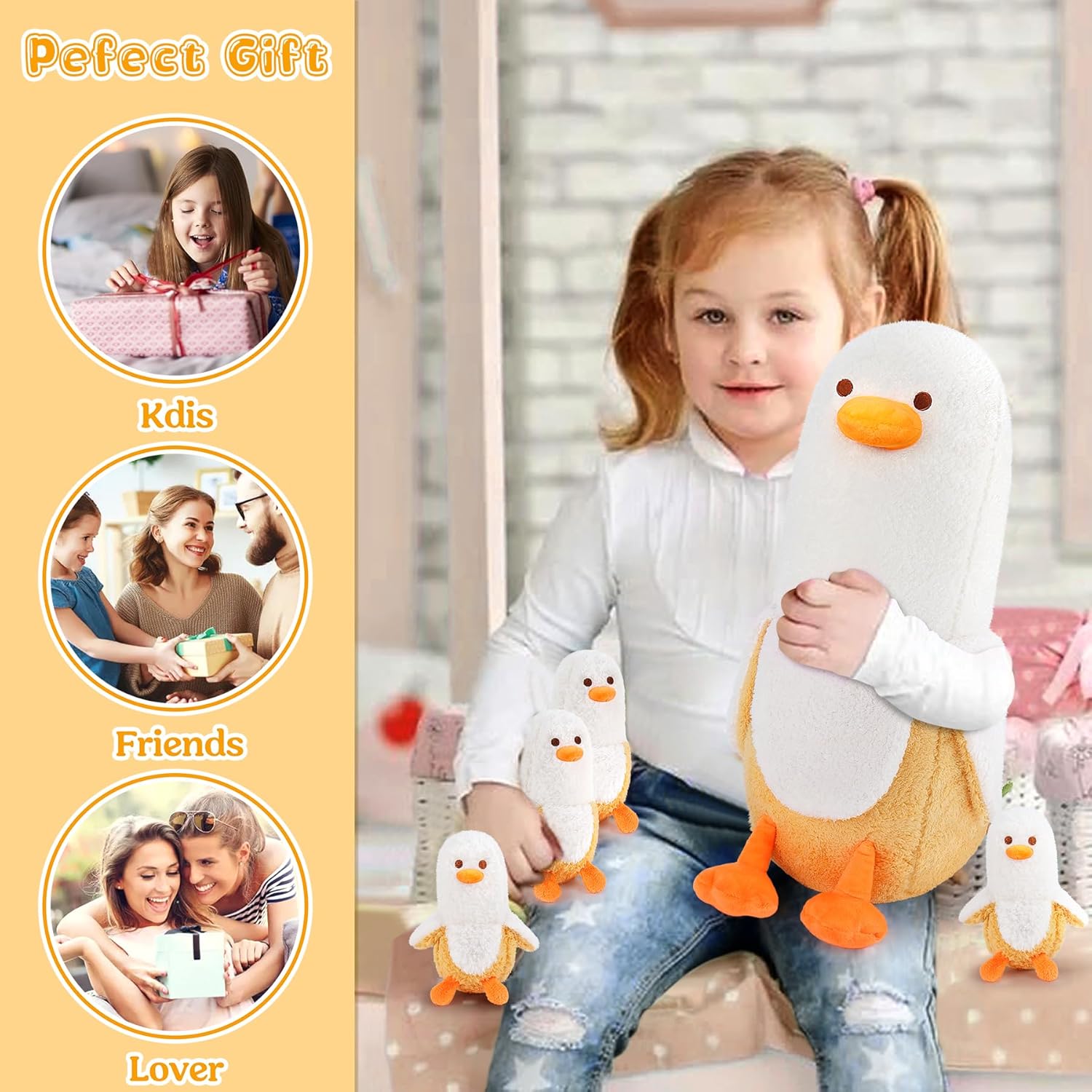 Auspicious Beginning Banana Duck Plush Family Set