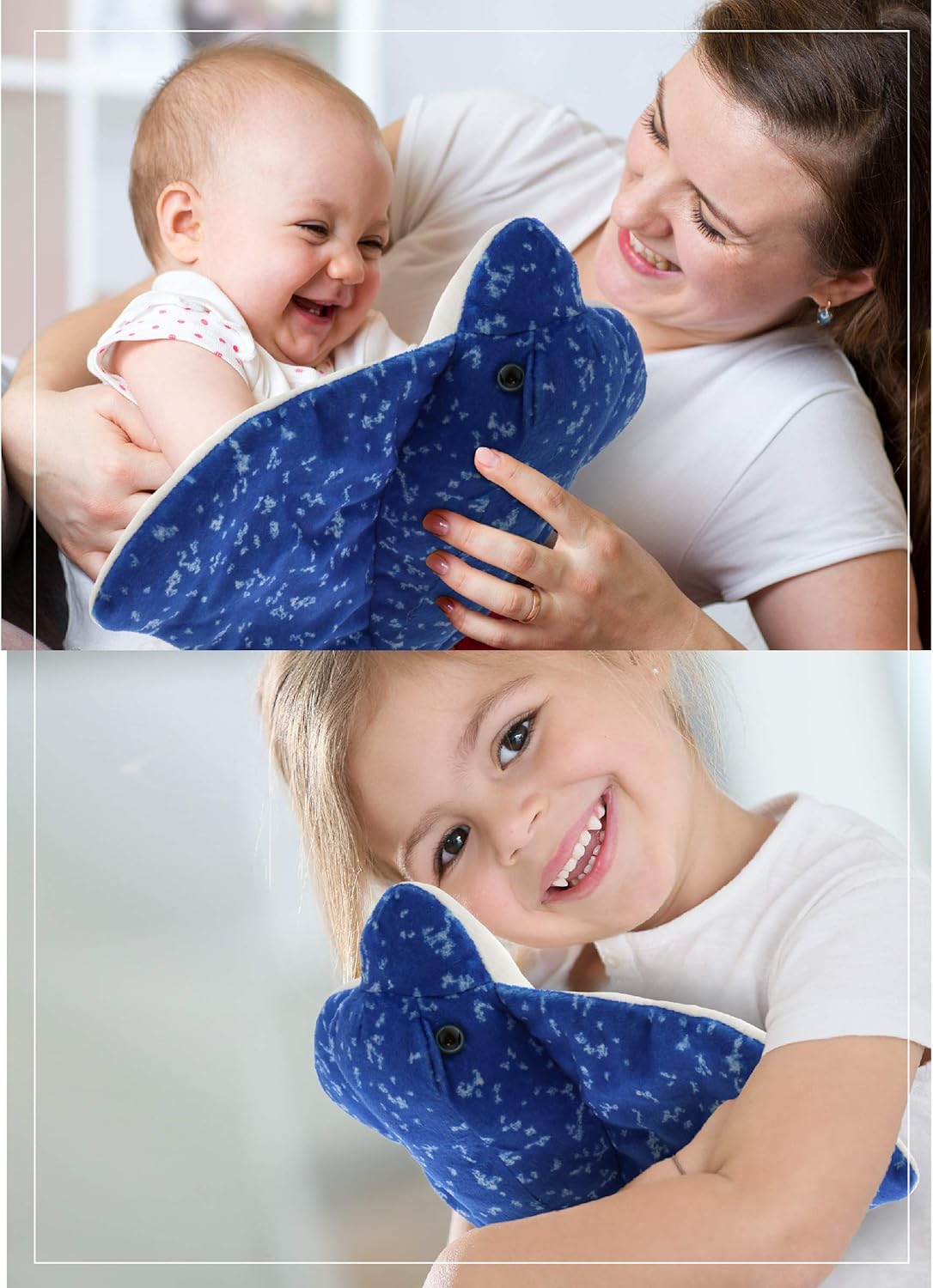 DolliBu Spotted Blue Stingray Plush Toy 17 Inches