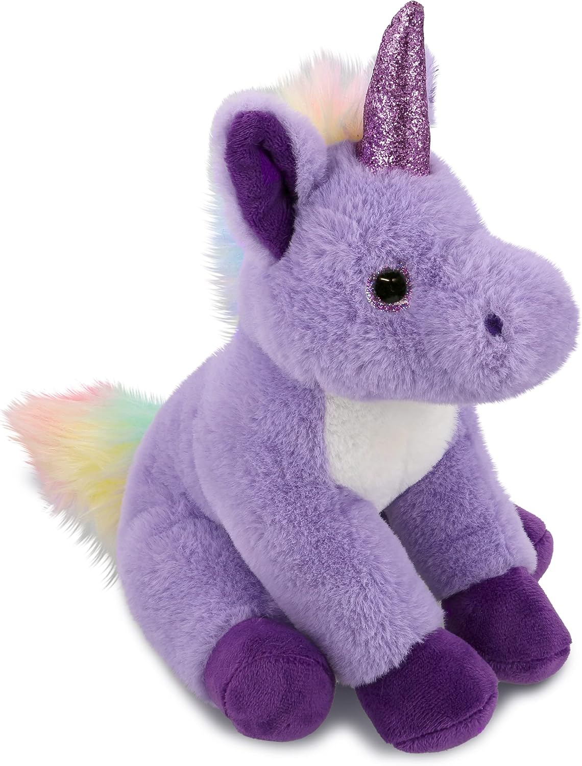 DolliBu Plush Purple Unicorn Toy - 9 Inches Huggable