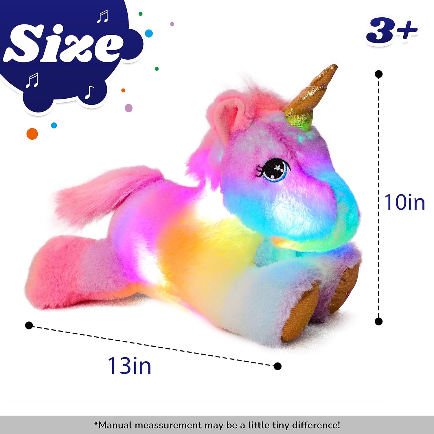 Cuteoy Musical Glowing Unicorn Plush Toy 13 Inch