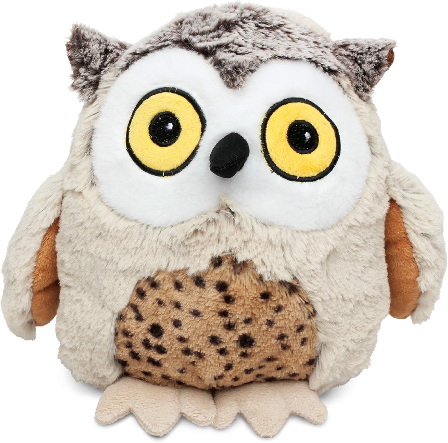 DolliBu Plush Owl Stuffed Animal - 8 Inch Huggable Brown Owl Toy