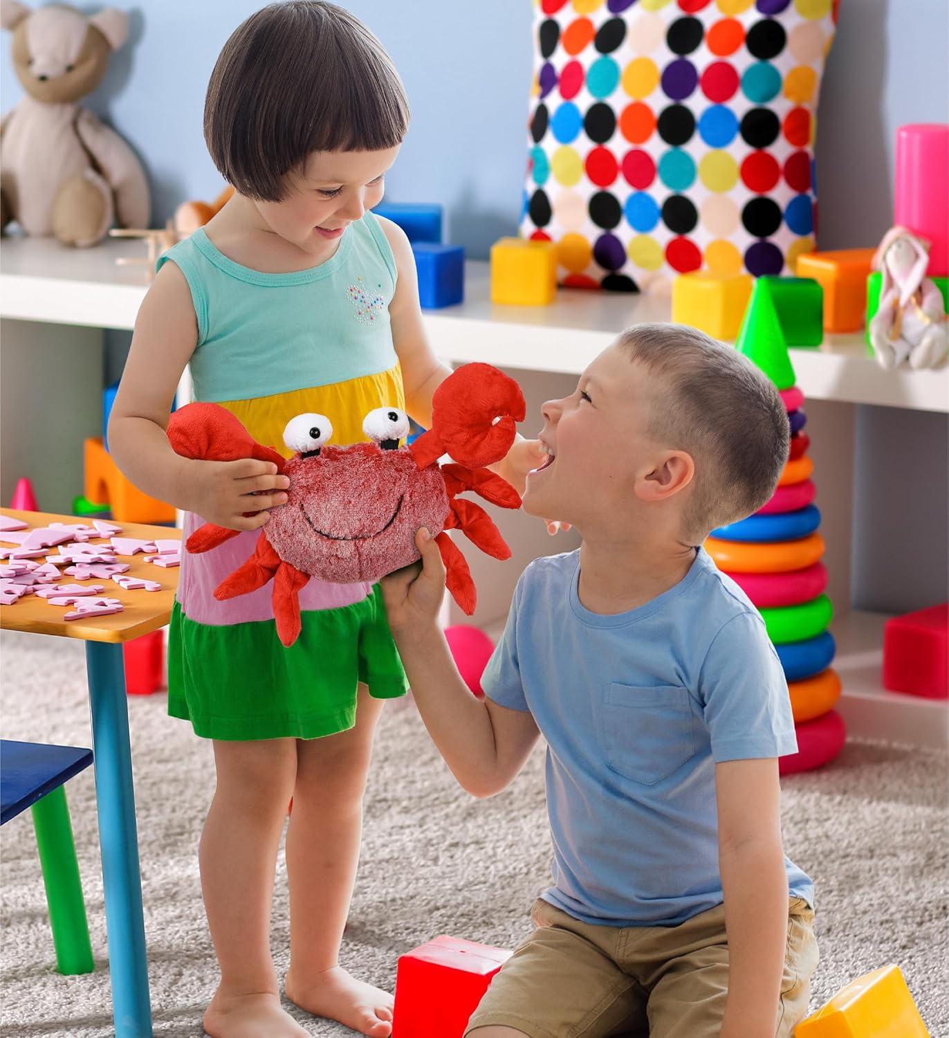 DolliBu Red Crab Plush Toy - 12 Inches