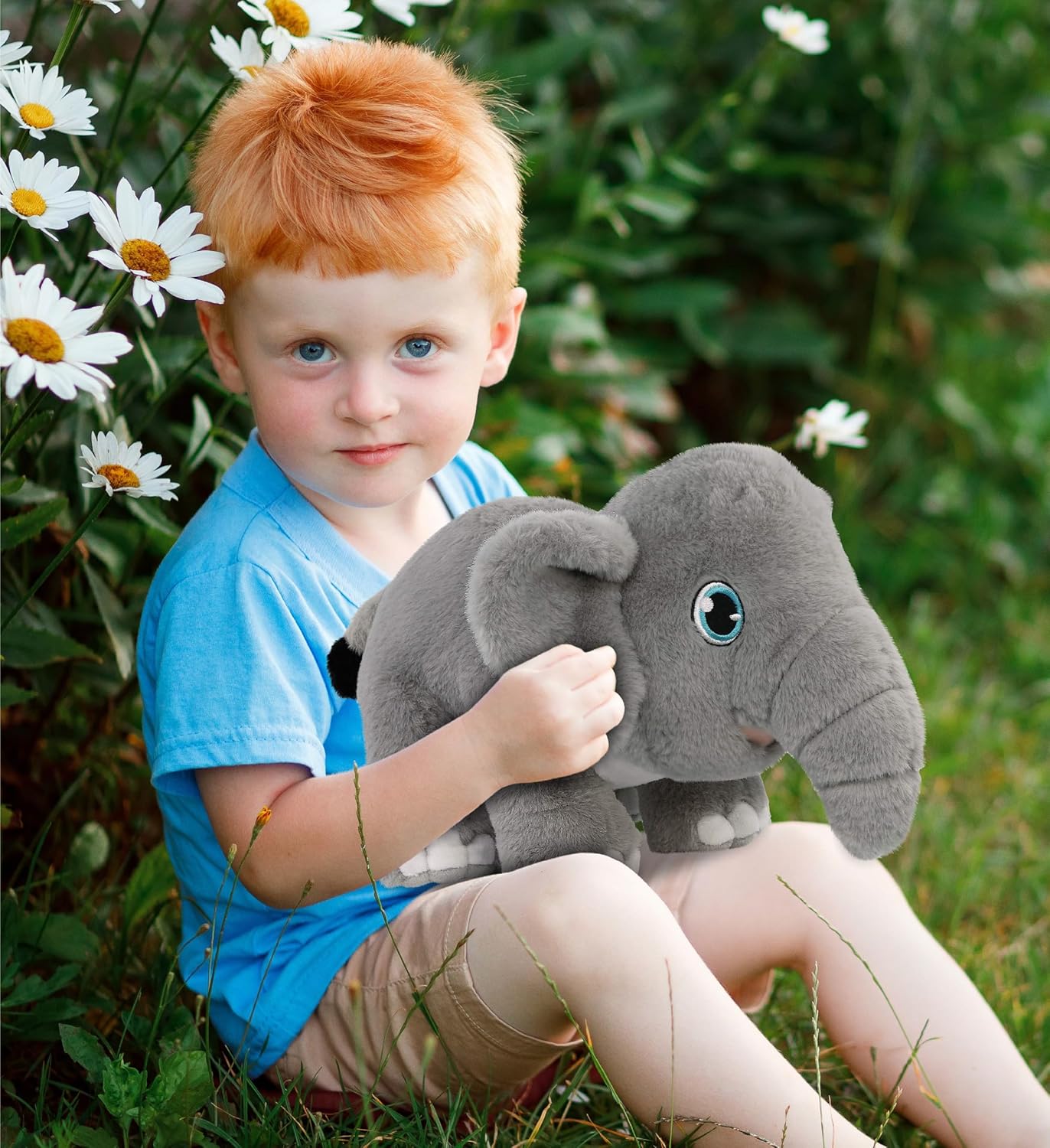 DolliBu Elephant Eco-Friendly Stuffed Animal 14 Inch