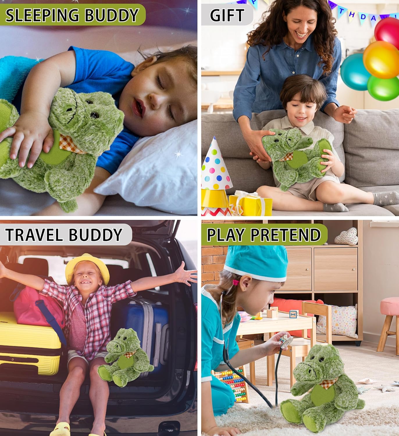 Puzzled DolliBu Alligator Plush Toy - 8 Inch Huggable