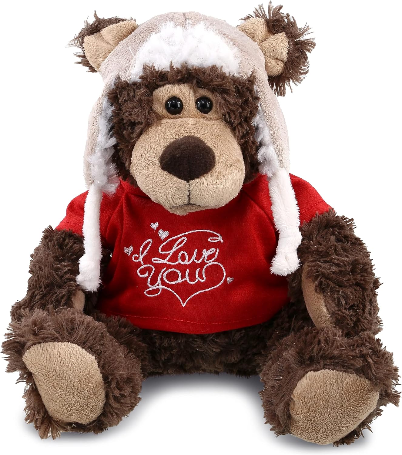 DolliBu I Love You Valentine Grizzly Bear 10 Inches