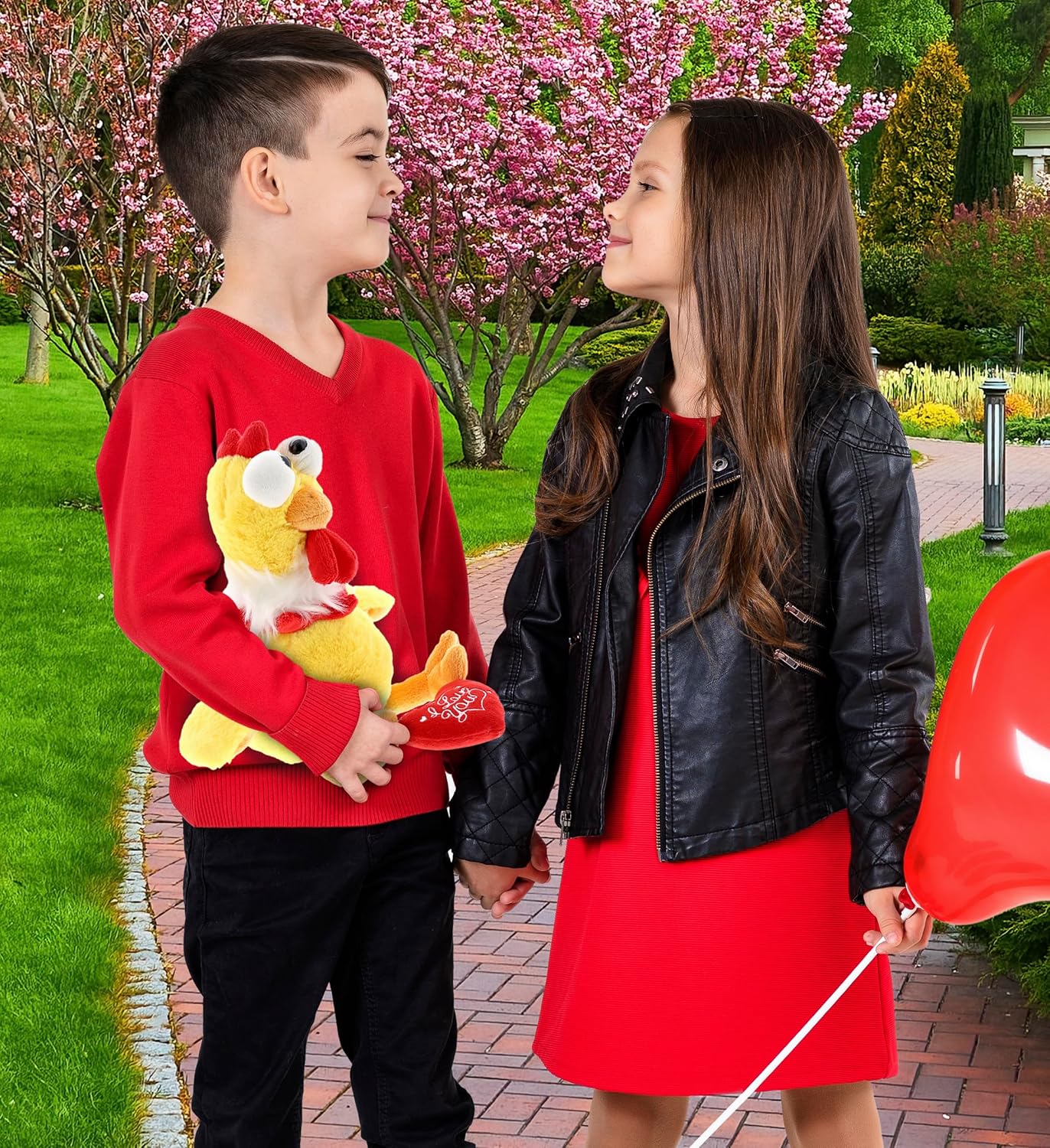 DolliBu I Love You Yellow Rooster Plush Toy