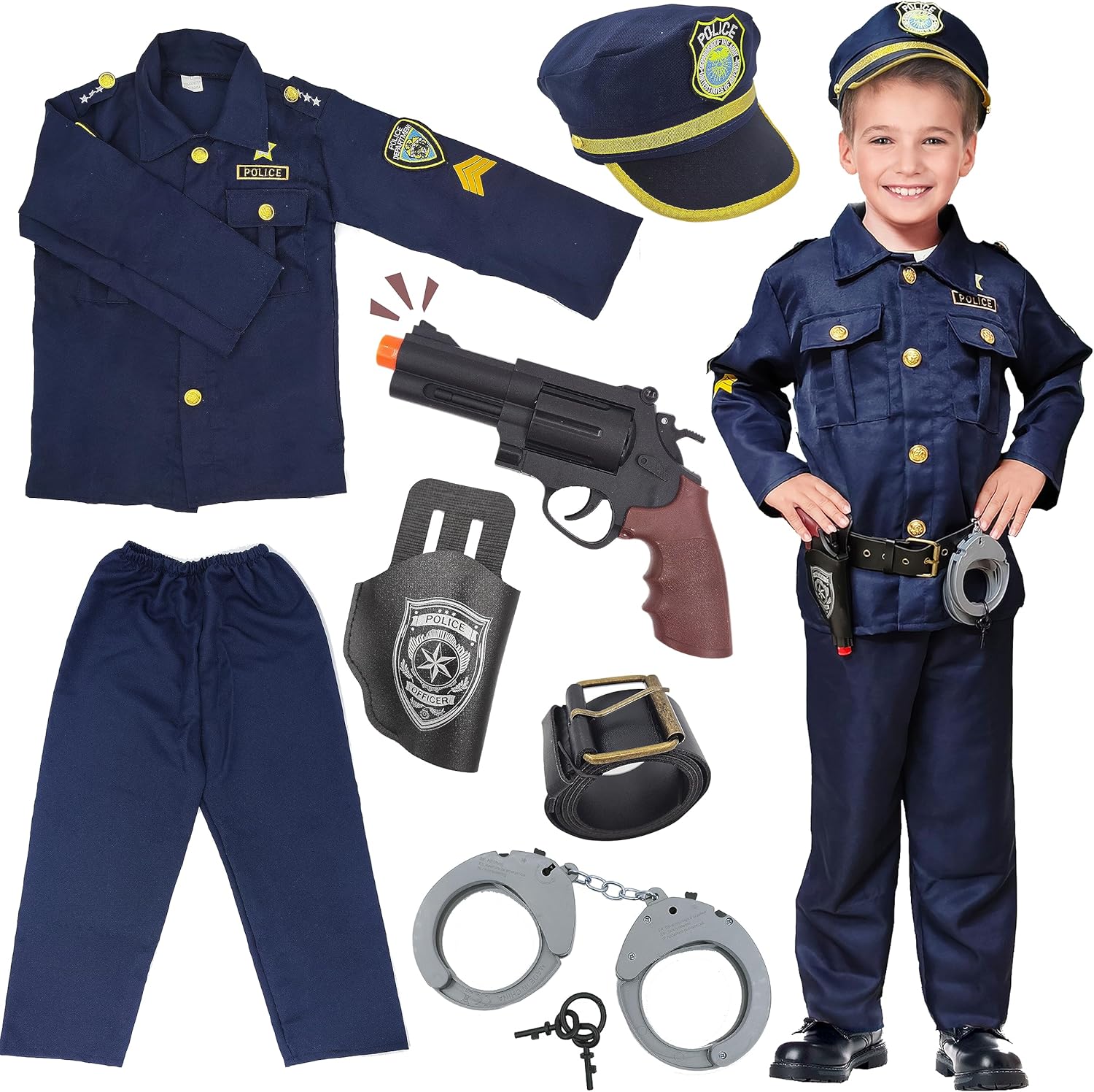 Kizzyland Police Officer Costume for Kids 1