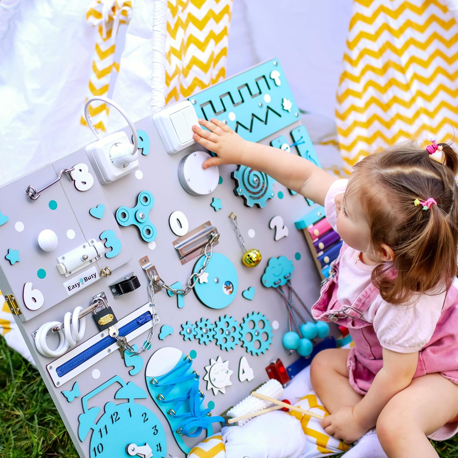Montessori Busy Board for Toddlers and Adults