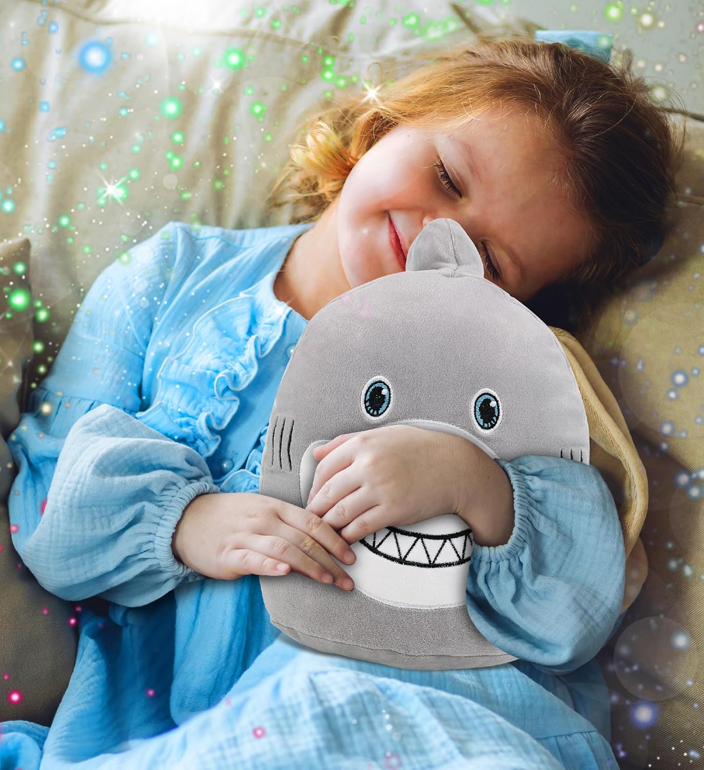 DolliBu Snug-Mooshies Shark Plush Toy - 10 Inch Huggable