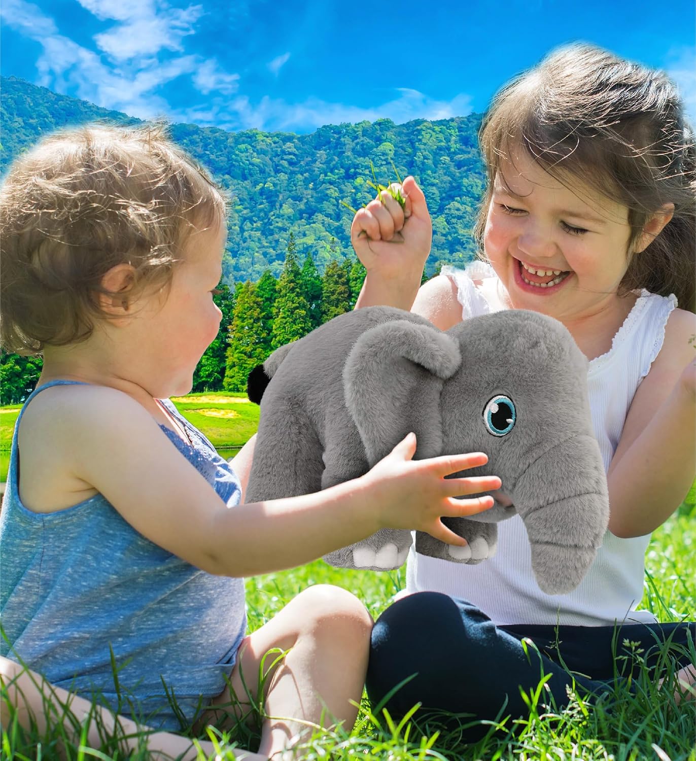 DolliBu Elephant Eco-Friendly Stuffed Animal 14 Inch