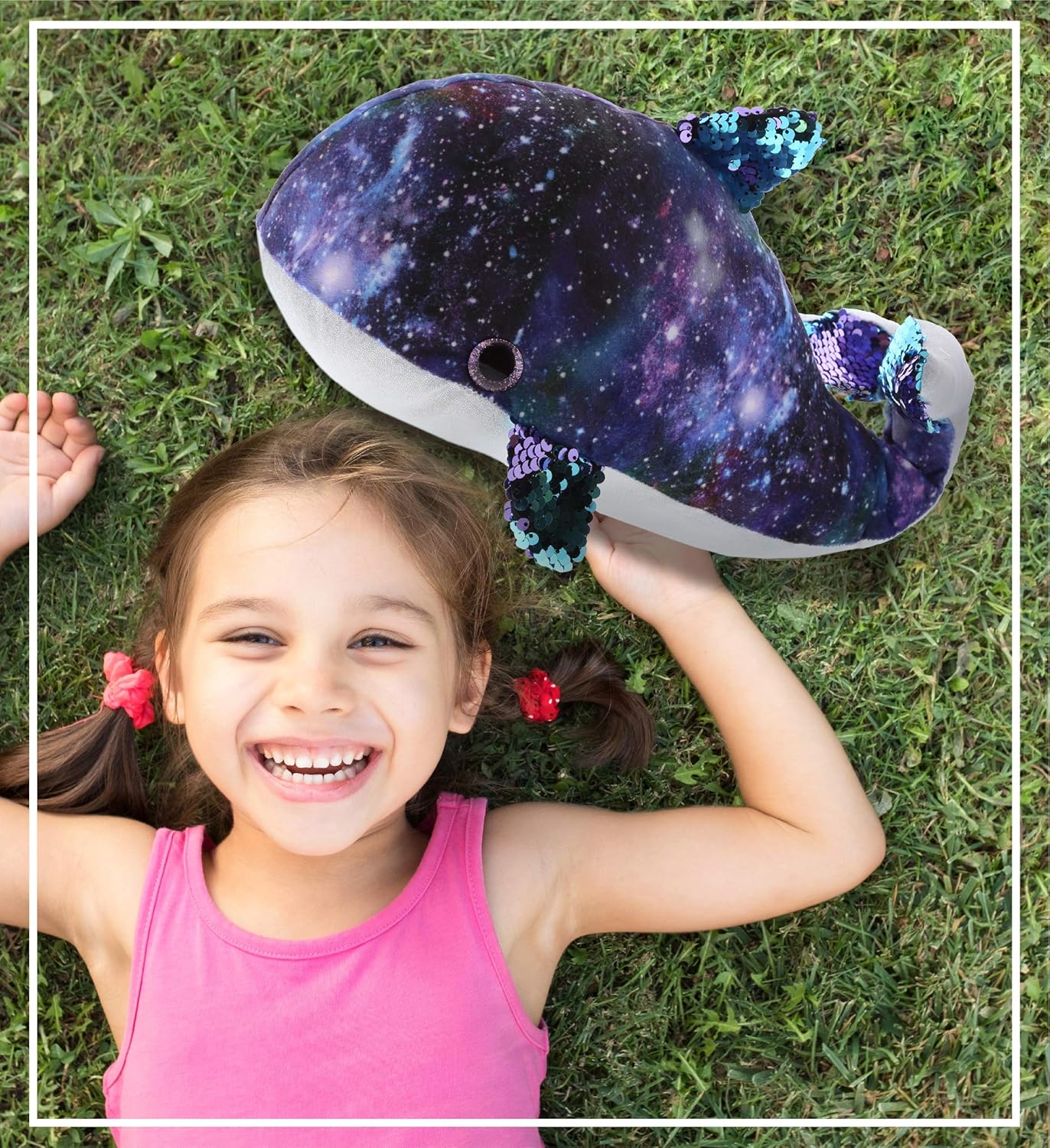 DolliBu Whale Space Flip Sequin Plush Toy 1