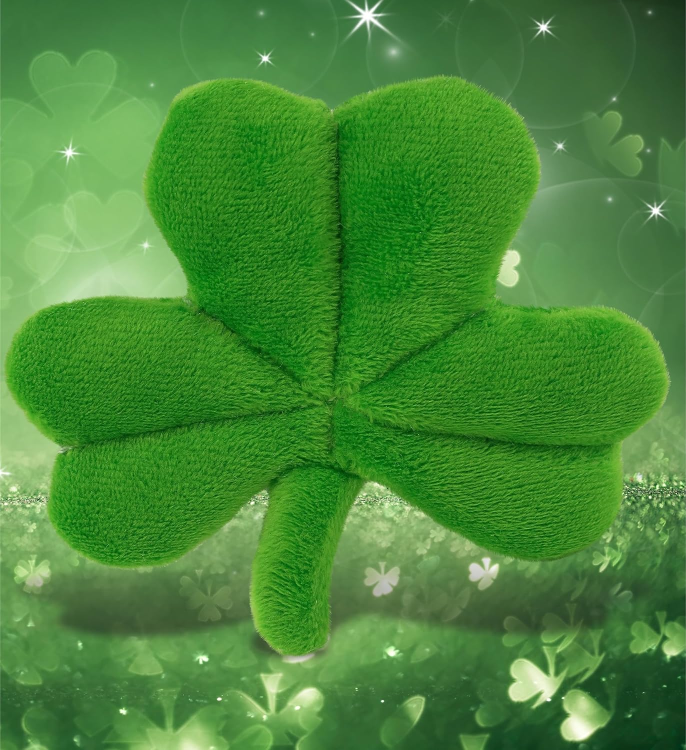 DolliBu Green Shamrock Plush Toy - 4 Inches