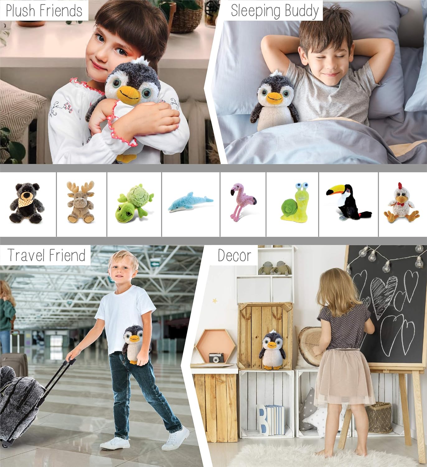 Puzzled DolliBu Plush Penguin - Soft 9 Inch Huggable Toy