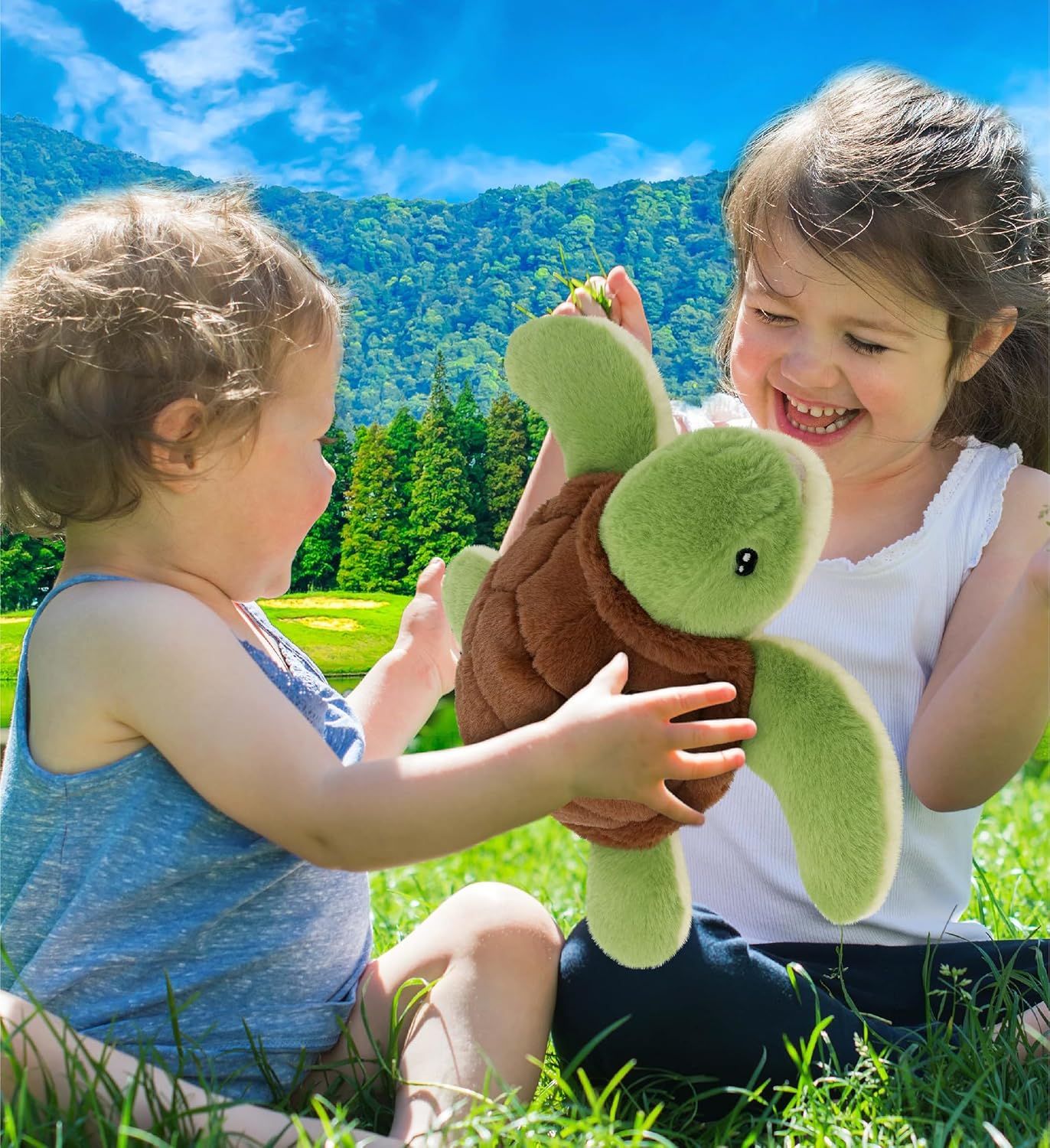 DolliBu Sea Turtle Plush Toy 12 Inches Soft Huggable Stuffed Animal