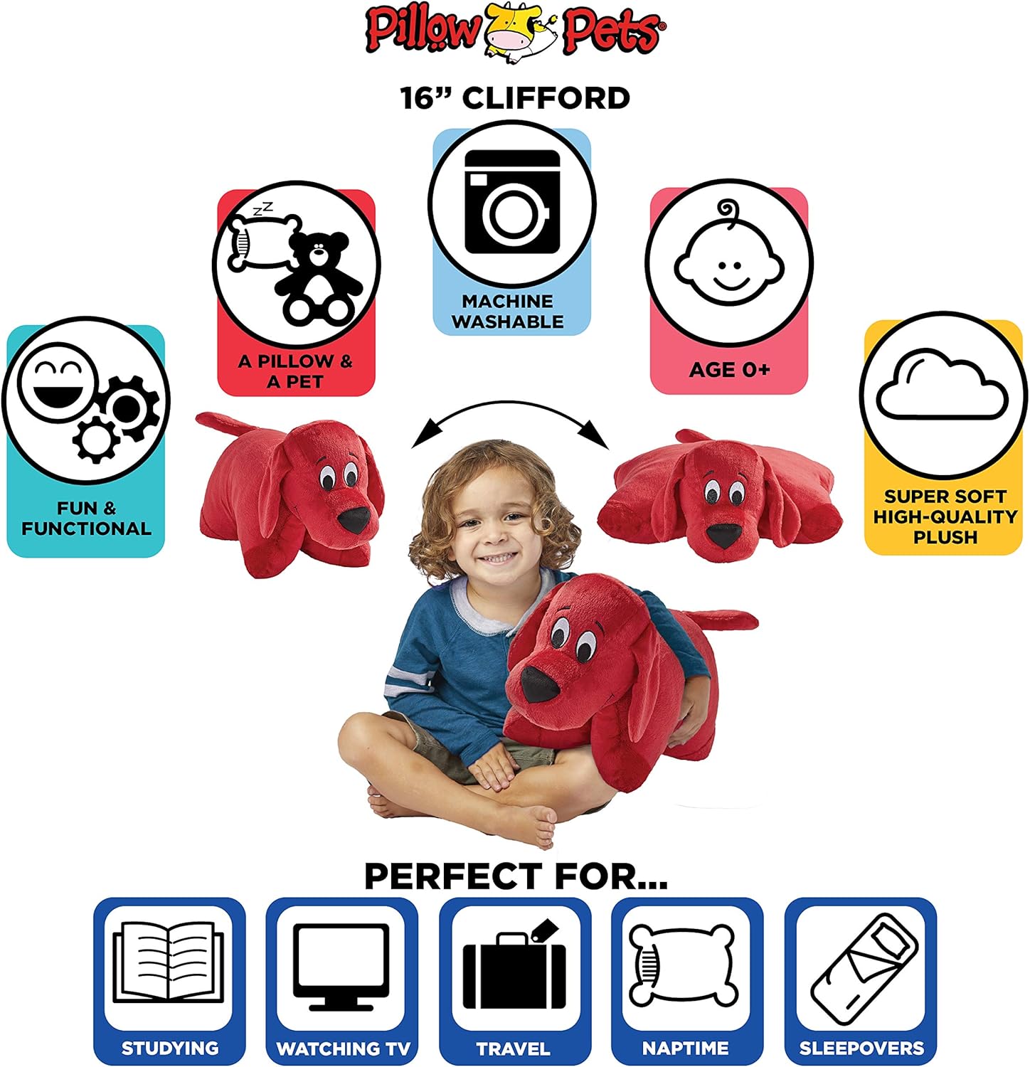 Pillow Pets Clifford The Big Red Dog - Plush Stuffed Animal
