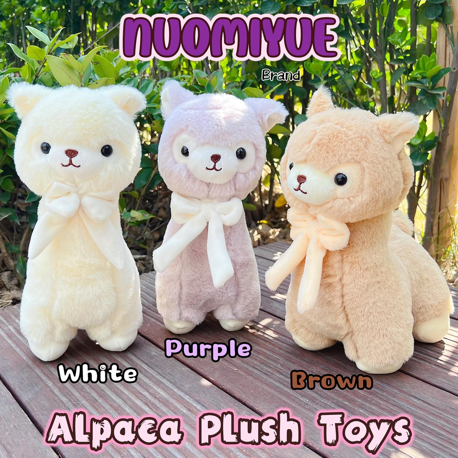 NuomiYue Brown Alpaca Plush Toy 11 Cuddly Llama Stuffed Animal