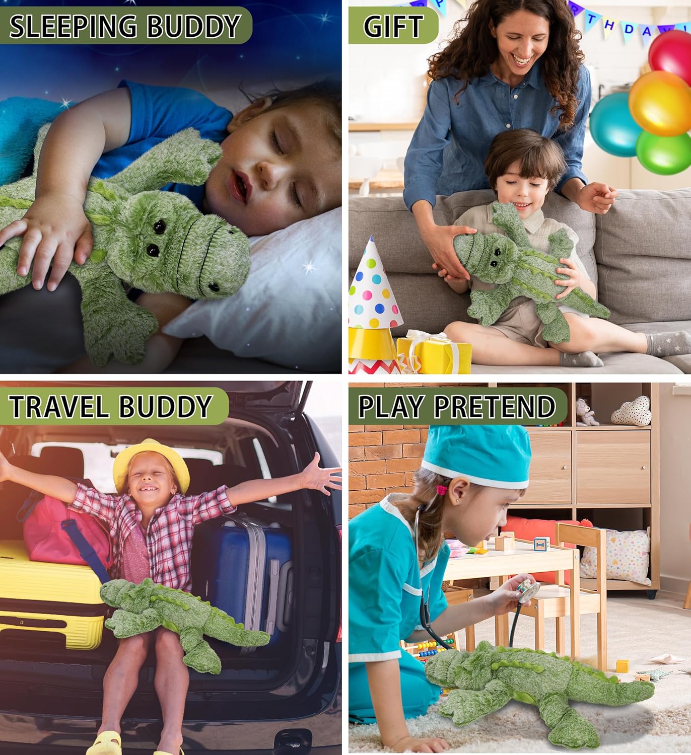 Puzzled DolliBu Alligator Large Super Soft Plush Toy