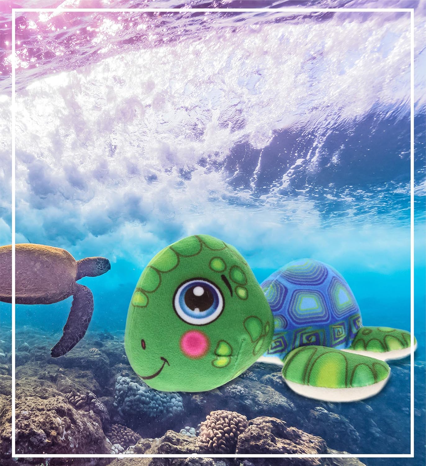 DolliBu Sea Turtle Plush Toy 55 Inches Huggable Stuffed Animal
