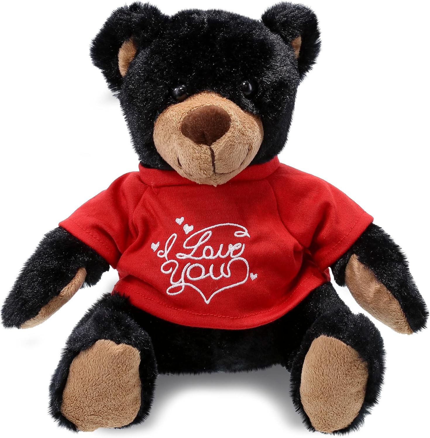 DolliBu I Love You Valentine Plush Black Bear