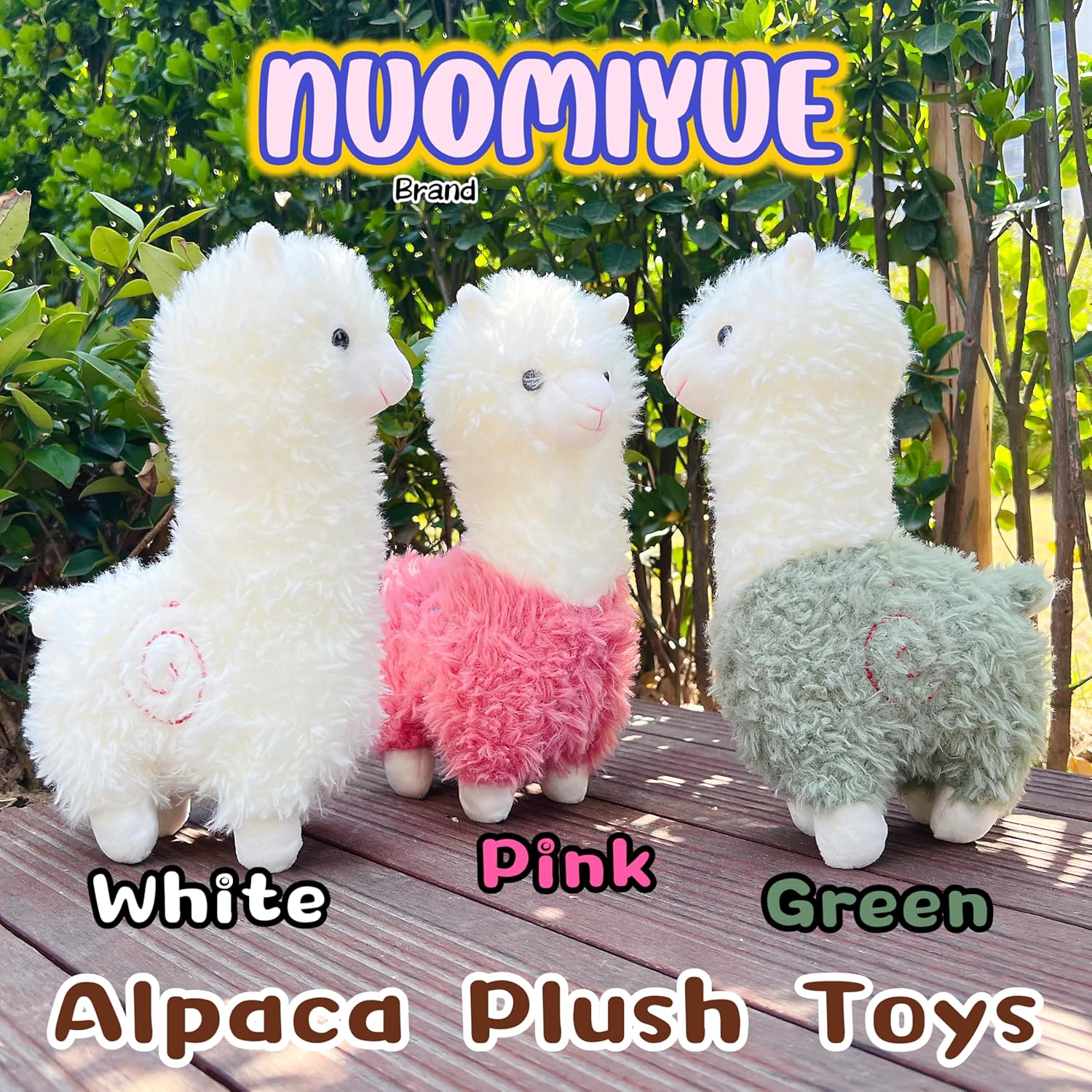NuomiYue Cute Pink Alpaca Plush Toy 11 Soft Stuffed Animal