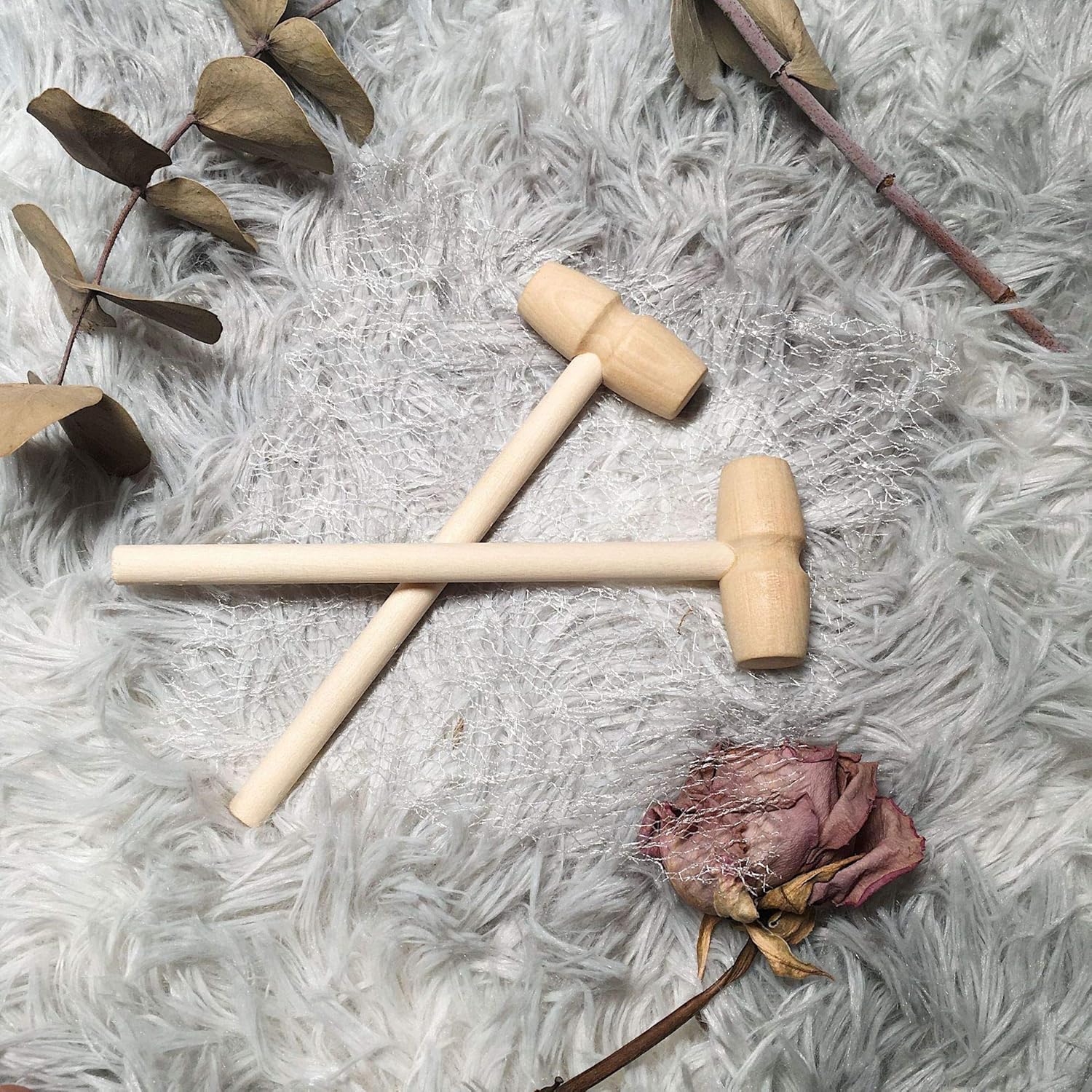 30Pcs Mini Wooden Hammer for DIY and Seafood Cracking