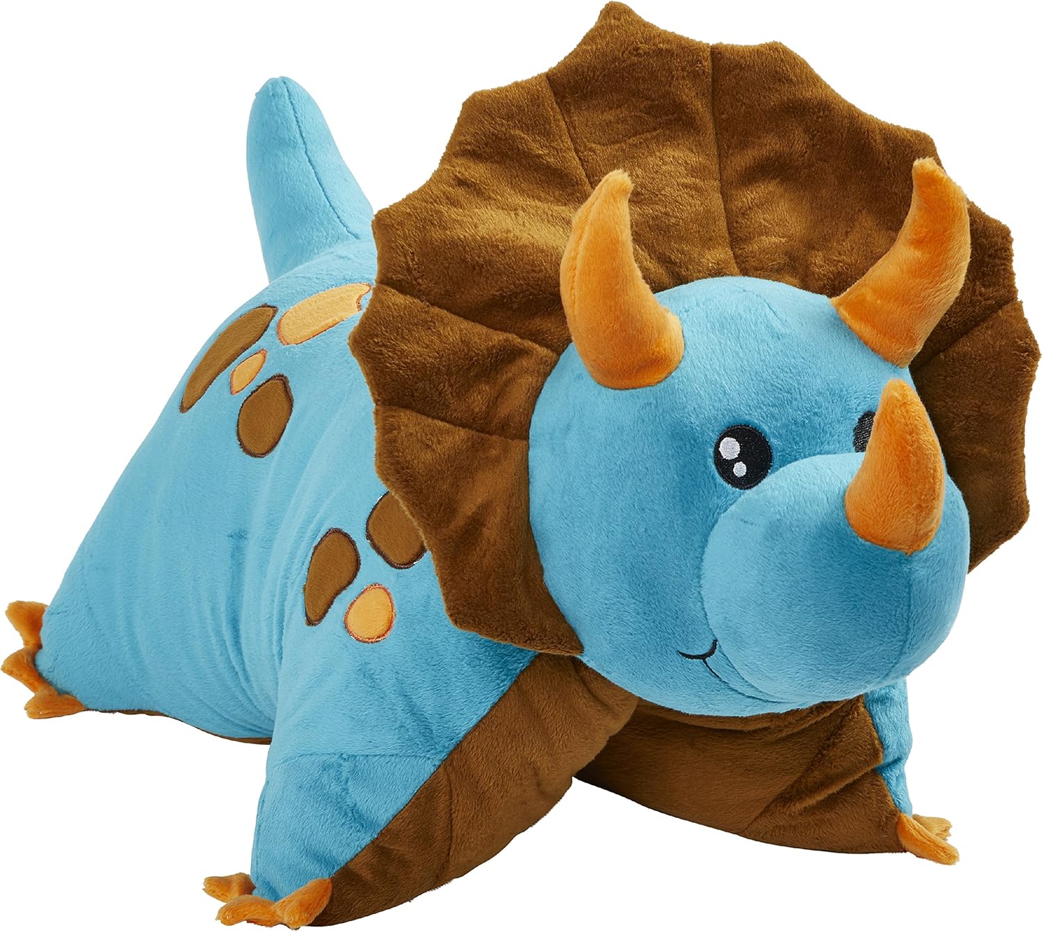 Pillow Pets Triceratops Blue Dinosaur 18 Inch Plush Pillow Toy