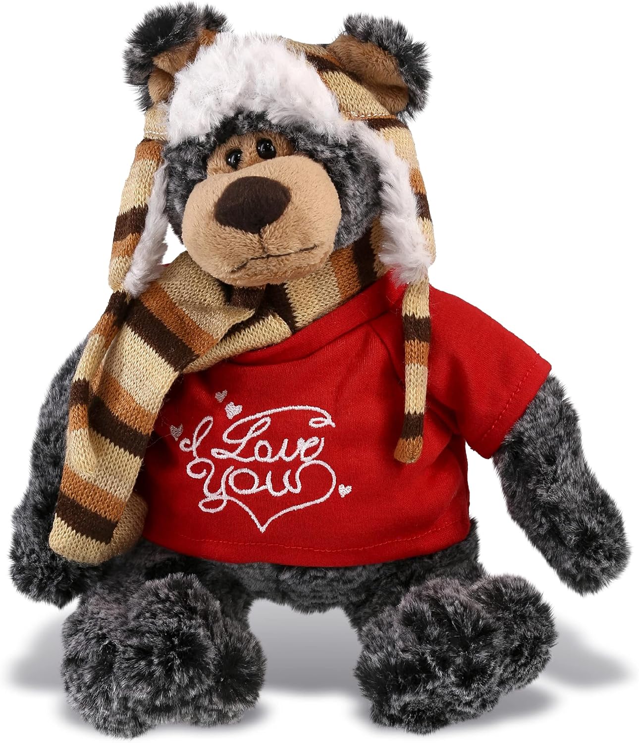DolliBu I Love You Valentine Standing Black Bear - 11 Inches